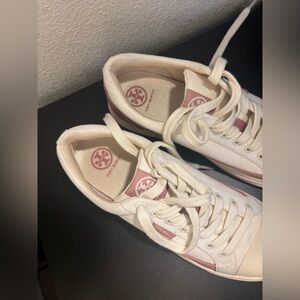 Tory Burch White and Pink Sneakers NWT